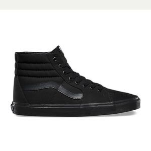 Black high top vans size 8.5